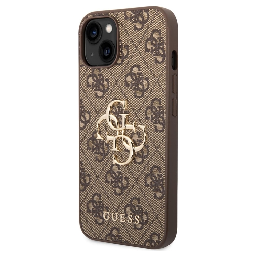 Калъф GUESS, PU 4G Metal Logo за iPhone 14, GUHCP14S4GMGBR, Кафяв