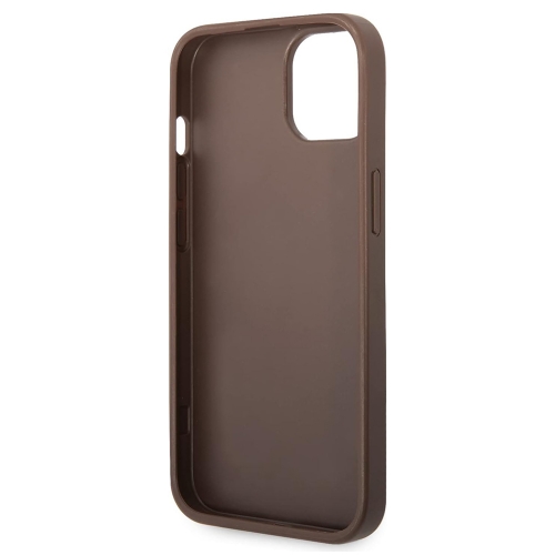 Калъф GUESS, PU 4G Metal Logo за iPhone 14, GUHCP14S4GMGBR, Кафяв