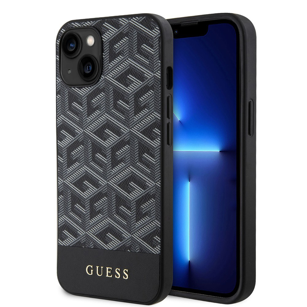 Калъф GUESS, PU G Cube MagSafe за iPhone 14, GUHMP14SHGCFSEK, Черен