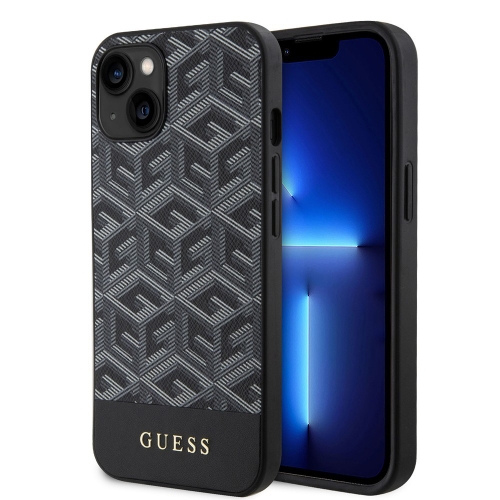 Калъф GUESS, PU G Cube MagSafe за iPhone 14, GUHMP14SHGCFSEK, Черен