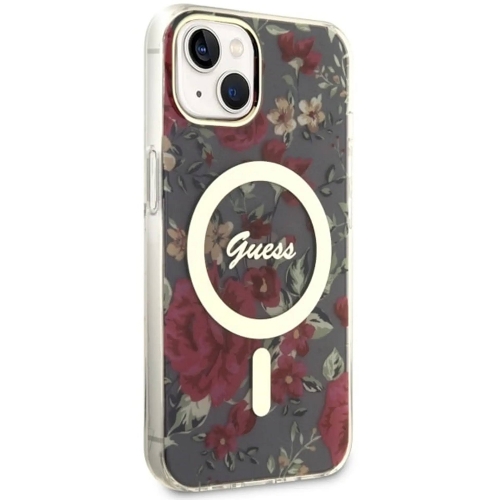 Калъф GUESS, Flowers IML MagSafe Compatible за iPhone 14, GUHMP14SHCFWSA, Цветя