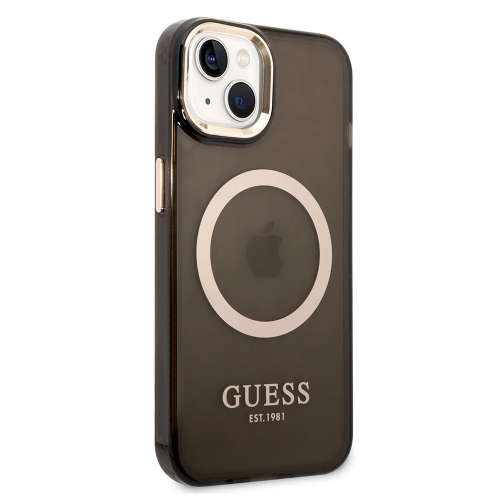 Калъф GUESS, Translucent MagSafe Compatible за iPhone 14, GUHMP14SHTCMK, Черен