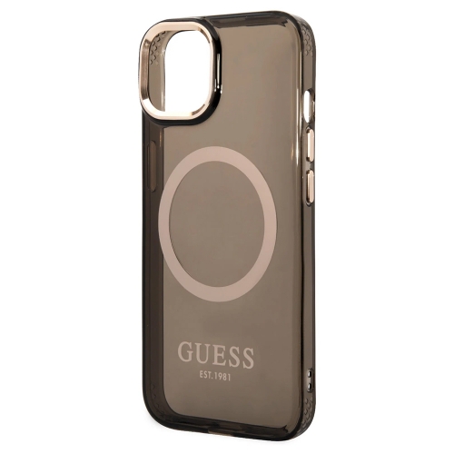 Калъф GUESS, Translucent MagSafe Compatible за iPhone 14, GUHMP14SHTCMK, Черен