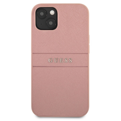 Калъф GUESS, PU Leather Saffiano за iPhone 14, GUHCP14SPSASBPI, Розов