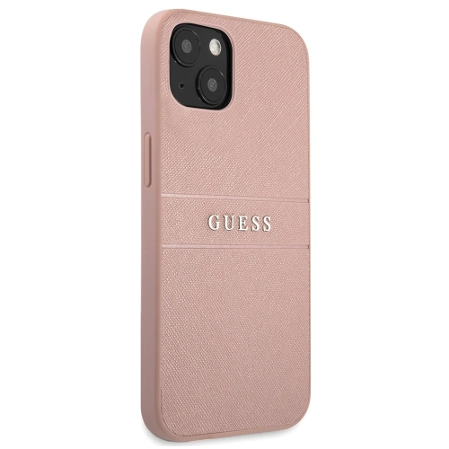 Калъф GUESS, PU Leather Saffiano за iPhone 14, GUHCP14SPSASBPI, Розов