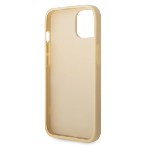 Калъф GUESS, Glitter Flakes Metal Logo за iPhone 14 Plus, GUHCP14MHGGSHD, Златист