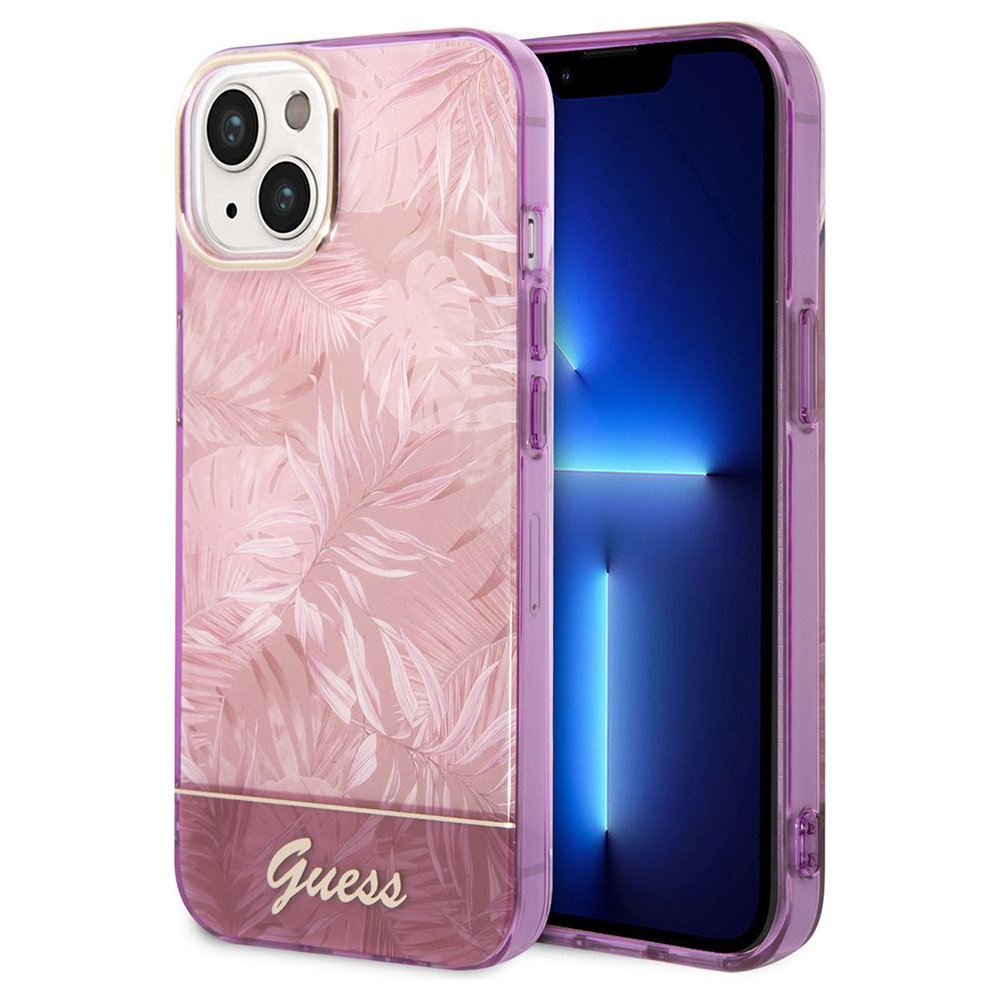 Калъф GUESS, Jungle Case за iPhone 14 Plus, GUHCP14MHGJGHP, Розов