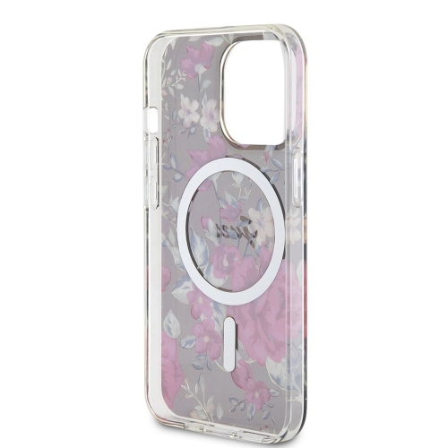 Калъф GUESS, Flowers IML MagSafe Compatible за iPhone 14 Pro Max, GUHMP14XHCFWSA, Цветя