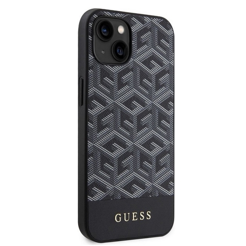 Калъф GUESS, PU G Cube MagSafe за iPhone 15, GUHMP15SHGCFSEK, Черен