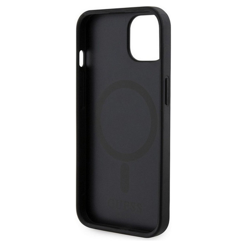 Калъф GUESS, PU G Cube MagSafe за iPhone 15, GUHMP15SHGCFSEK, Черен