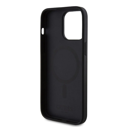 Калъф GUESS 4G Stripe за iPhone 15 Pro, GUHMP15LG4GLGR, Черен