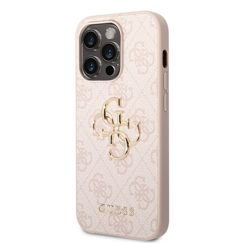 Калъф GUESS, PU 4G Metal Logo за iPhone 15 Pro, GUHCP15L4GMGPI, Розов
