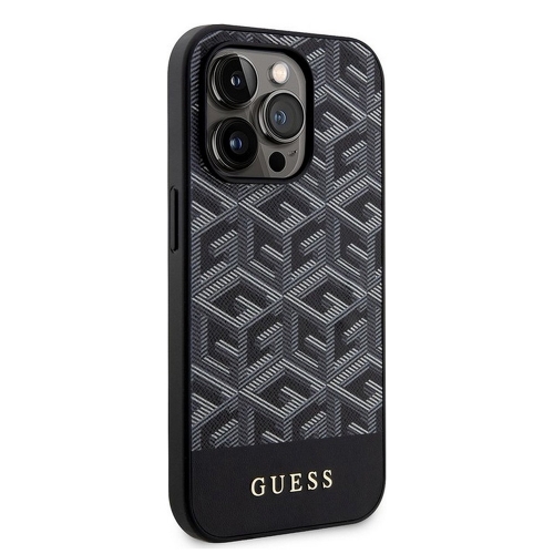 Калъф GUESS, PU G Cube MagSafe за iPhone 15 Pro, GUHMP15LHGCFSEK, Черен