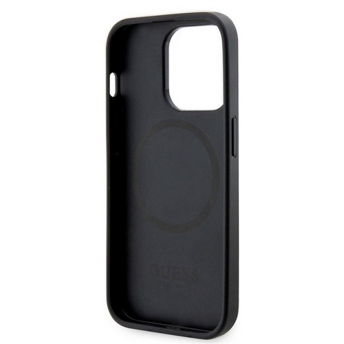 Калъф GUESS, PU G Cube MagSafe за iPhone 15 Pro, GUHMP15LHGCFSEK, Черен