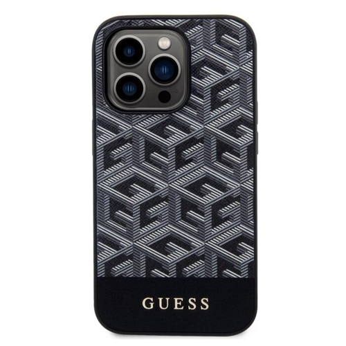 Калъф GUESS, PU G Cube MagSafe за iPhone 15 Pro, GUHMP15LHGCFSEK, Черен