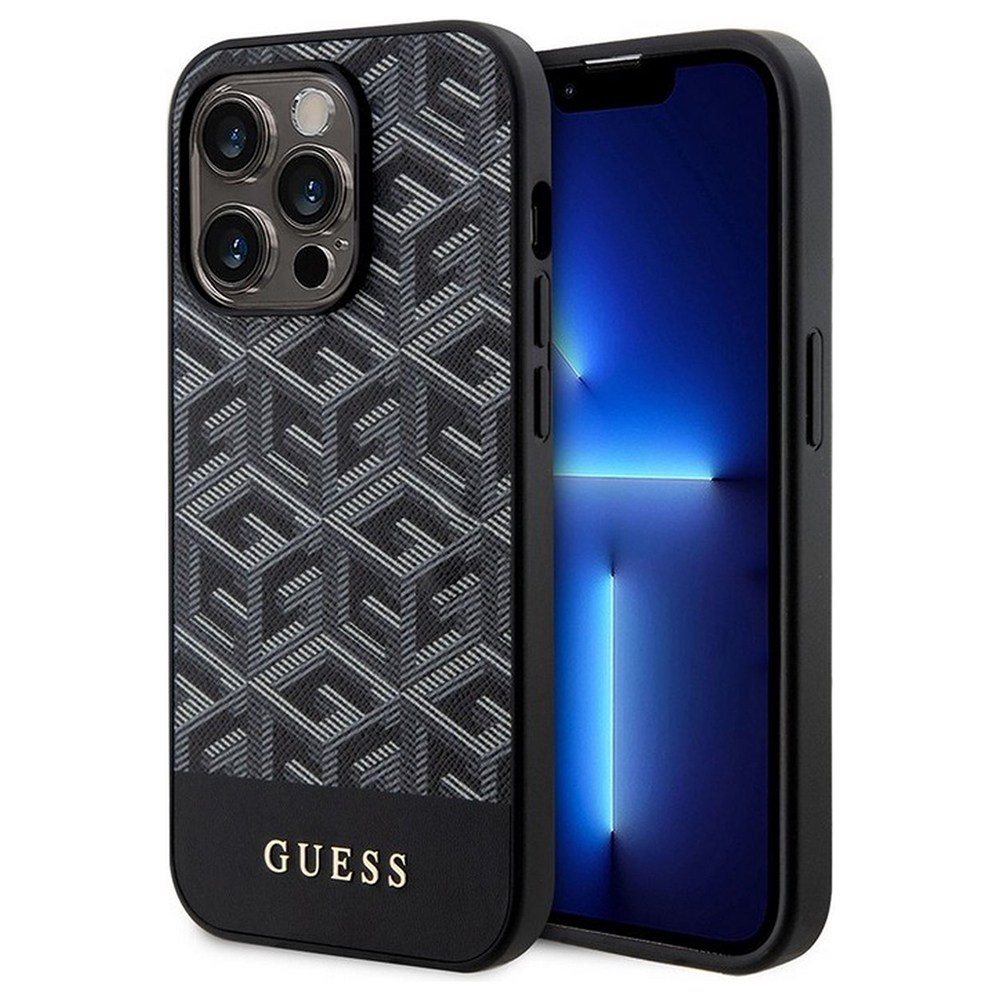 Калъф GUESS, PU G Cube MagSafe за iPhone 13 Pro, GUHMP13LHGCFSEK, Черен