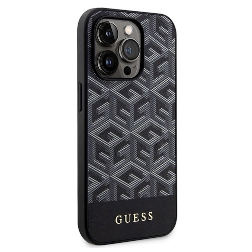 Калъф GUESS, PU G Cube MagSafe за iPhone 13 Pro, GUHMP13LHGCFSEK, Черен