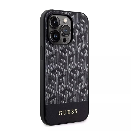 Калъф GUESS, PU G Cube MagSafe за iPhone 13 Pro, GUHMP13LHGCFSEK, Черен