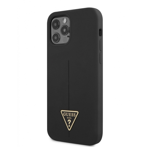 Калъф GUESS, Silicone Line Triangle за iPhone 13 Pro, GUHCP13LSLTGK, Черен