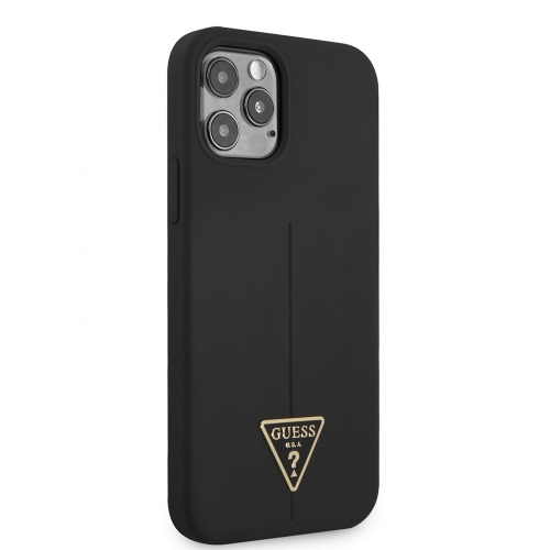 Калъф GUESS, Silicone Line Triangle за iPhone 13 Pro, GUHCP13LSLTGK, Черен