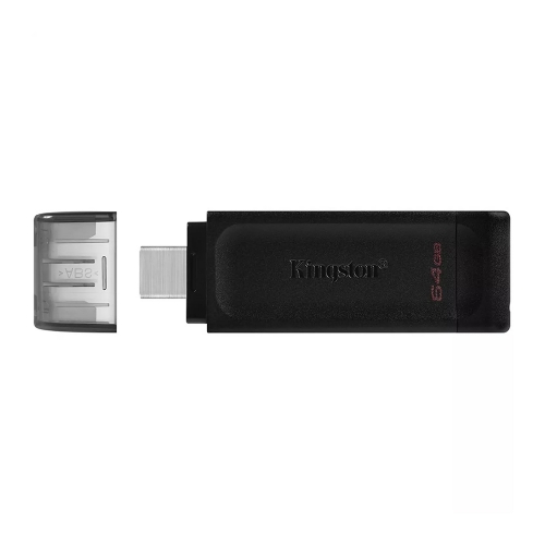 Флаш памет KINGSTON, 64GB, 3.2, TYPE-C, DT70, Черен