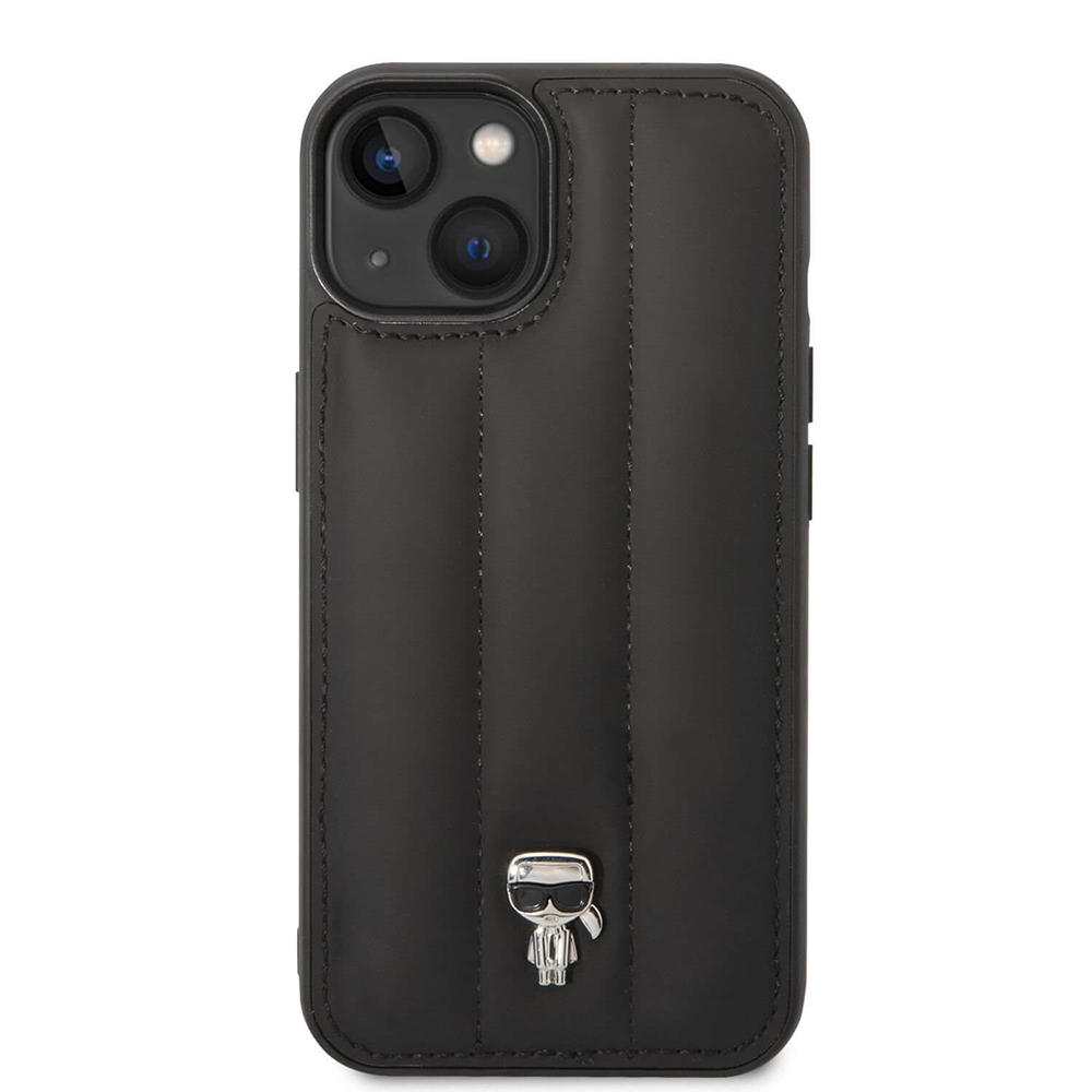 Калъф Karl Lagerfeld, Quilted Puffy Ikonik Logo за iPhone 14 Plus, KLHCP14MPSQPK, Черен