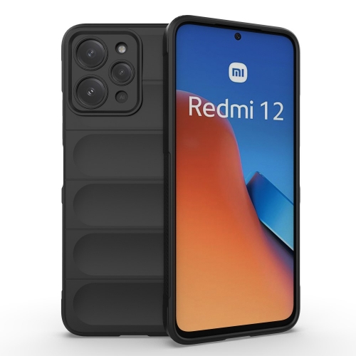 Силиконов калъф Wear-resistant за Xiaomi Redmi 12 4G, Черен