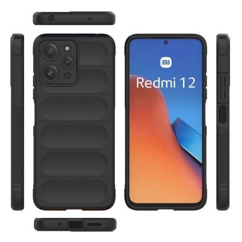 Силиконов калъф Wear-resistant за Xiaomi Redmi 12 4G, Черен