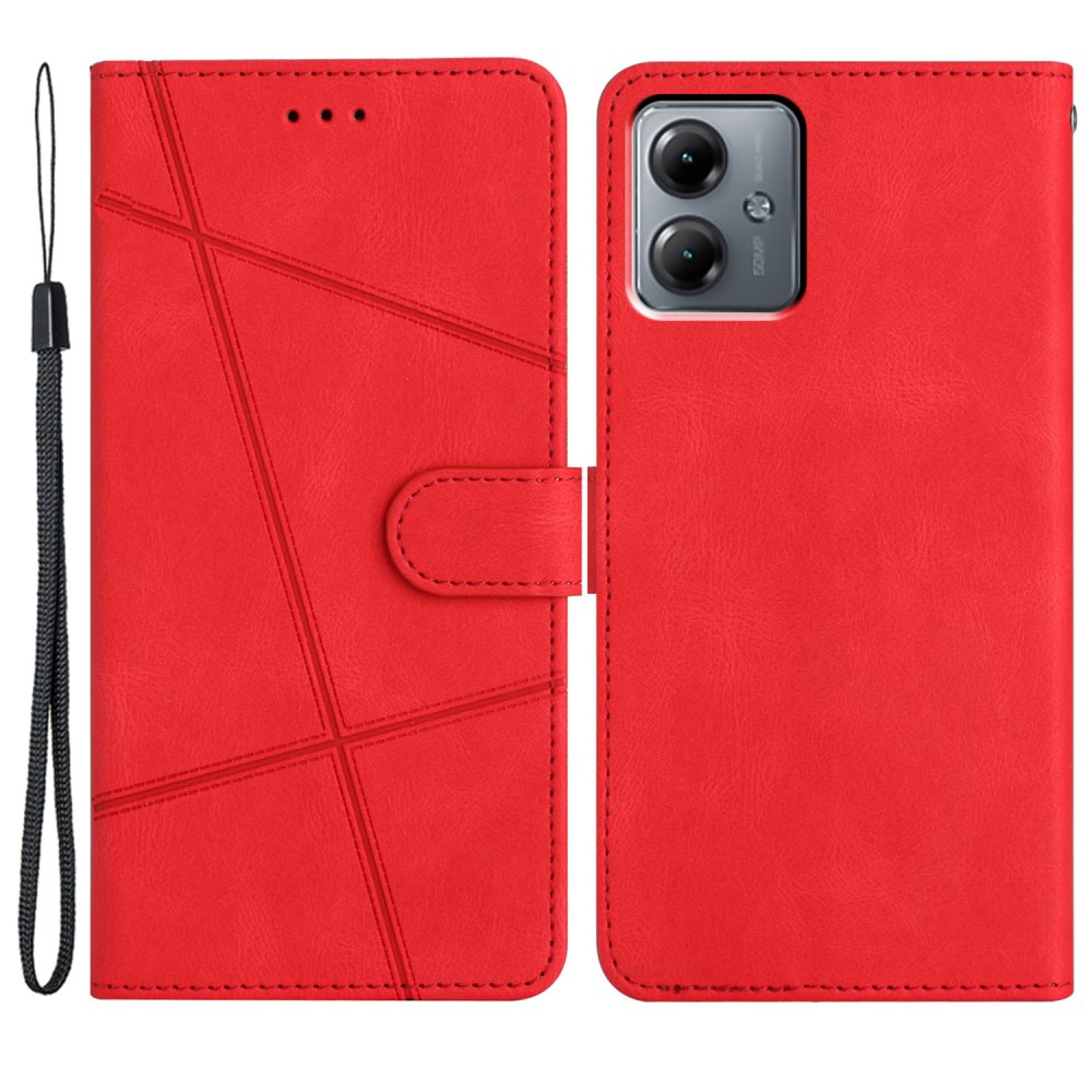 Калъф тефтер Wallet за Motorola Moto G14 4G, Червен