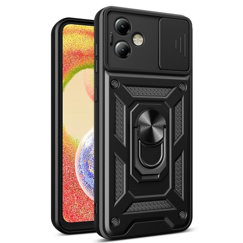 Удароустойчив калъф Slide Camera за Motorola Moto G14 4G, Черен