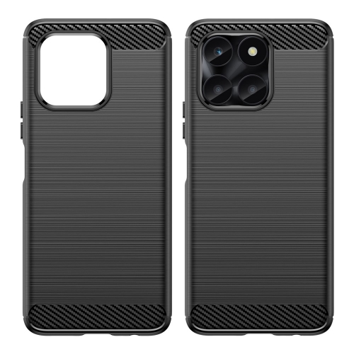 Силиконов Калъф Carbon Fibre Brushed за Huawei Honor X6a 4G, Черен