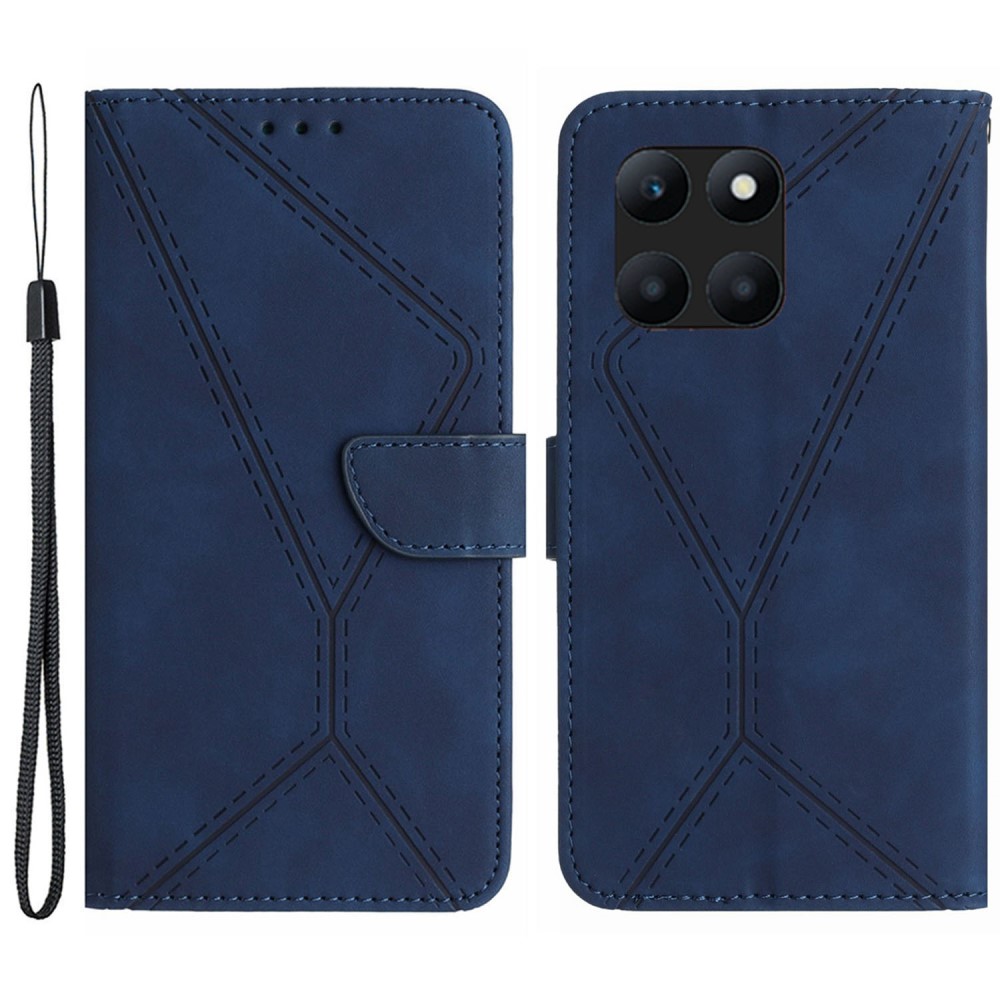 Калъф тефтер Wallet за Huawei Honor X6a, Син