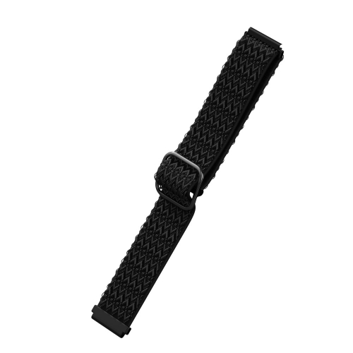 Универсална текстилна каишка за часовници Samsung Galaxy Watch3 45mm, Gear S3 Classic, 22mm, Черен