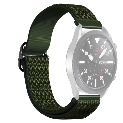 Универсална текстилна каишка за часовници Samsung Galaxy Watch3 45mm, Gear S3 Classic, 22mm, Зелен