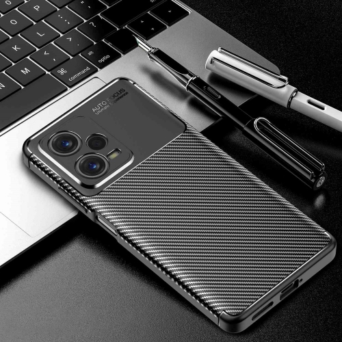 Силиконов Калъф Carbon за Xiaomi Redmi Note 12 Pro Plus 5G, Черен