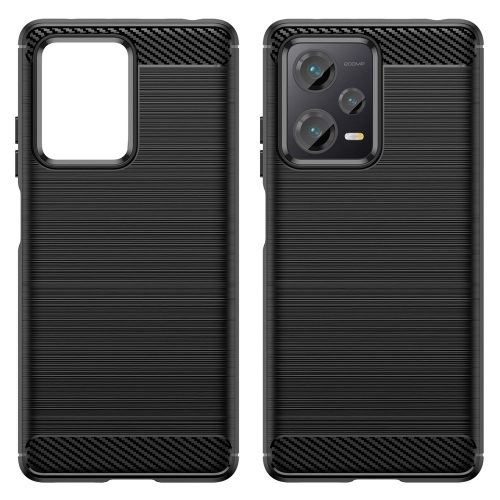 Силиконов Калъф Carbon Fibre Brushed за Xiaomi Redmi Note 12 Pro Plus 5G, Черен