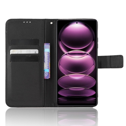 Калъф Тефтер Diamond за Xiaomi Redmi Note 12 Pro Plus 5G, Черен