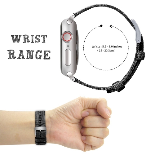 Каишка Classic Nylon Watch Strap за Apple Watch Series 8 45mm, Черен
