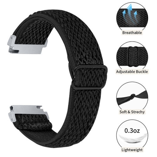 Универсална каишка Elastic за Samsung Galaxy Watch 46mm, Watch3 45mm, Черен