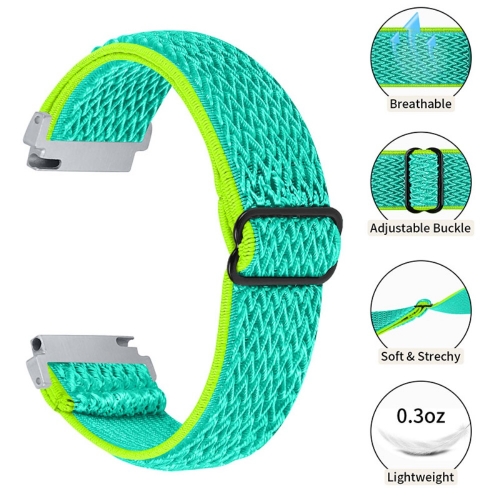 Универсална каишка Elastic за Samsung Galaxy Watch 46mm, Watch3 45mm, Жълт-Зелен