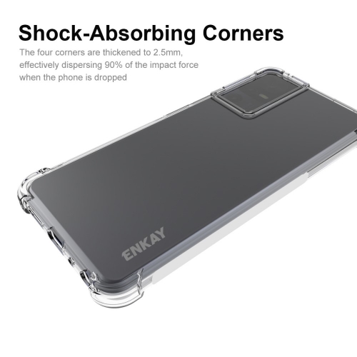 Силиконов калъф Anti Shock Enkay HAT PRINCE за TCL 40 SE, Прозрачен