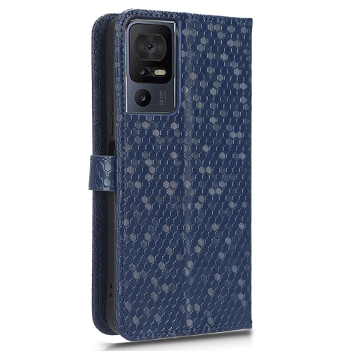 Калъф Тефтер Dot Pattern за TCL 40 SE, Тъмно син