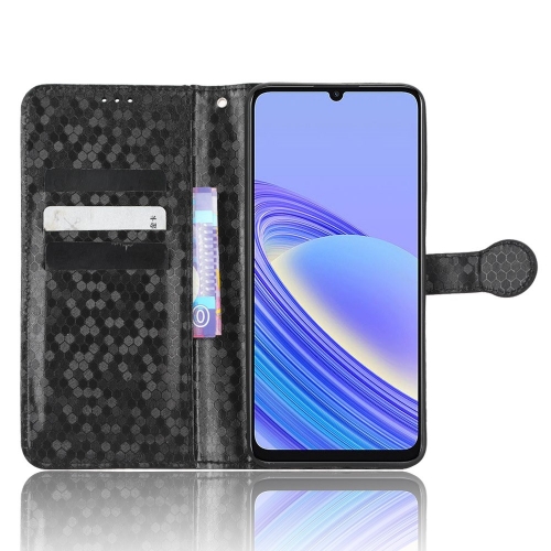 Калъф Тефтер Dot Pattern за TCL 40 SE, Черен