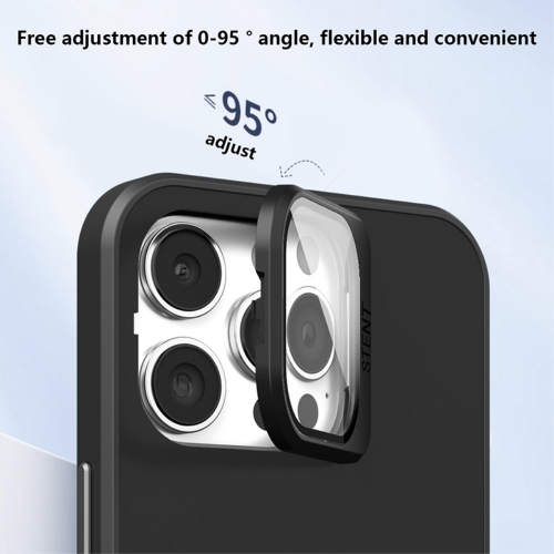Удароустойчив калъф Kickstand за iPhone 15 Pro, Lens Frame, Черен