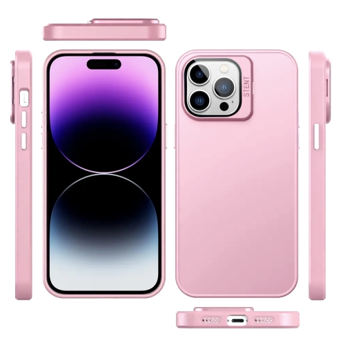 Удароустойчив калъф Kickstand за iPhone 15 Pro, Lens Frame, Розов