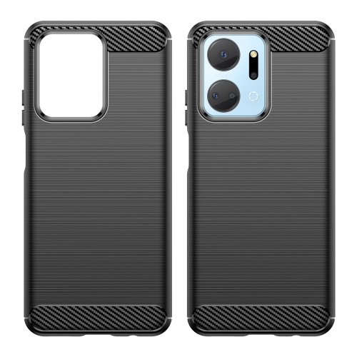 Силиконов Калъф Carbon за Huawei Honor X7a 5G, Черен