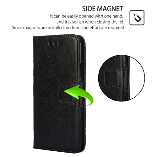 Калъф тефтер Wallet за Huawei Honor X7a 5G, Черен