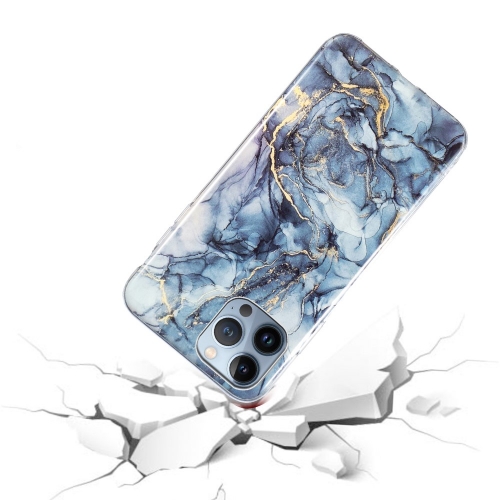 Силиконов калъф Marble Pattern IMD за iPhone 15 Pro, Сив мрамор