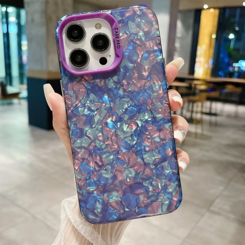 Удароустойчив калъф Shell Texture за iPhone 15 Pro Max, Лилав