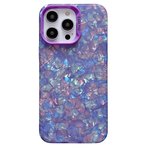 Удароустойчив калъф Shell Texture за iPhone 15 Pro, Лилав